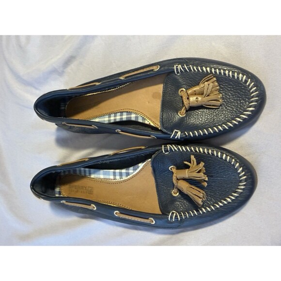 Sabrina Shoes - Sperry Top Sider Sabrina Kiltie Loafers Size 7.5M Blue